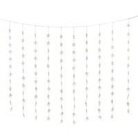 Konstsmide Weihnachtsbeleuchtung  LED Lichtervorhang Sterne warmweiß 140x120cm