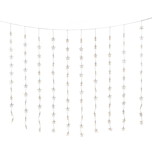 Konstsmide Weihnachtsbeleuchtung  LED Lichtervorhang Sterne warmweiß 140x120cm