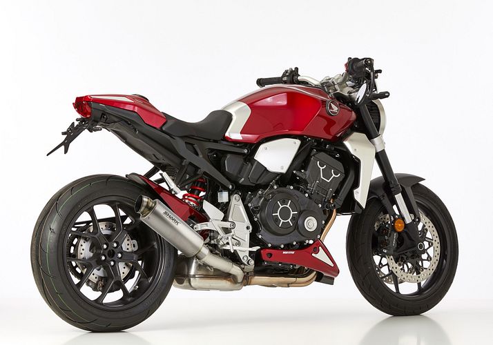 Shark Performance SLIP-ON Titan silber SRC 4 für HONDA CB1000R EURO4 EURO5 