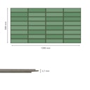 Vorschaubild Revét Vinyl Wandfliese Butcherblock Grün Hochglanz 120 x 60 cm