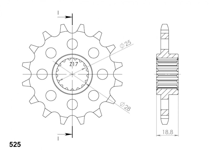 Supersprox Ritzel 525 16Z