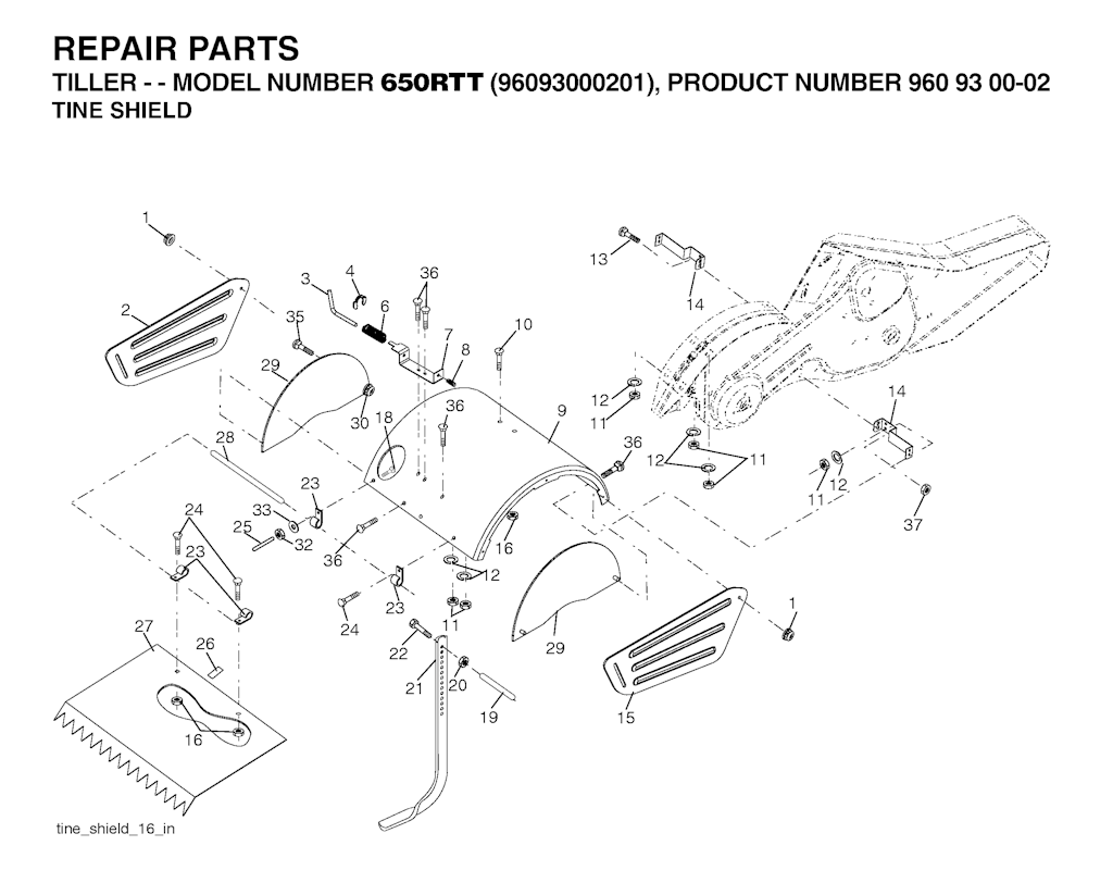 Explosionszeichnung Ersatzteile