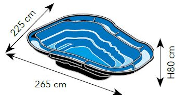 Ubbink Teichschale Fertigteich Ocean II - 2000 l 