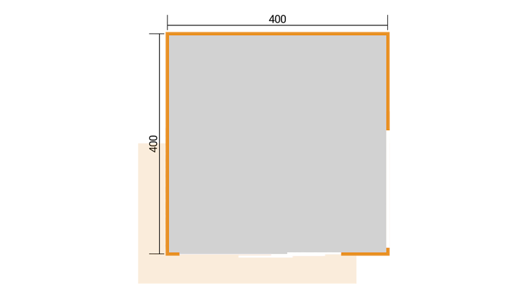 Weka Design Gartenhaus Pure Garden Amberley mit Aluminium-Schiebetür - 44 mm