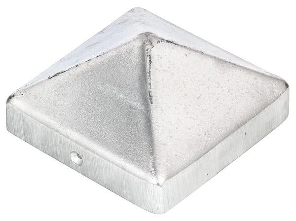 Alberts® Pfostenkappe für Holzpfosten hoch Aluguss blank LxB 90x90 mm