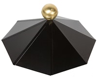 Wolff Finnhaus Dachhaube 8-eckig in schwarz mit MessingkugelZubehörbild