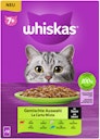 WHISKAS 7+ Gemischte Auswahl in Sauce 12 x 85 Gramm Multipack Katzennassfutter