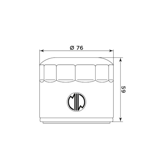 MIW Ölfilter MG20002 Filterpatrone 76 mm (OEM-Qualität)