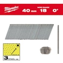 Vorschaubild Milwaukee STAUCHKOPFNÄGEL, 18 GA, DÜNNER STIFTKOPF 40mm Inox 4932492562 