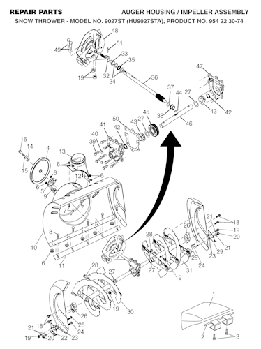 Husqvarna Schneefräsen/Fräsen 9027 ST, HU9027STA, 954223074, 2002-09