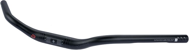 ErgoTec Lenker Trekking 620 mm schwarz mit Kabelöffnung 20 x 10 mm + 20 x 25 mm