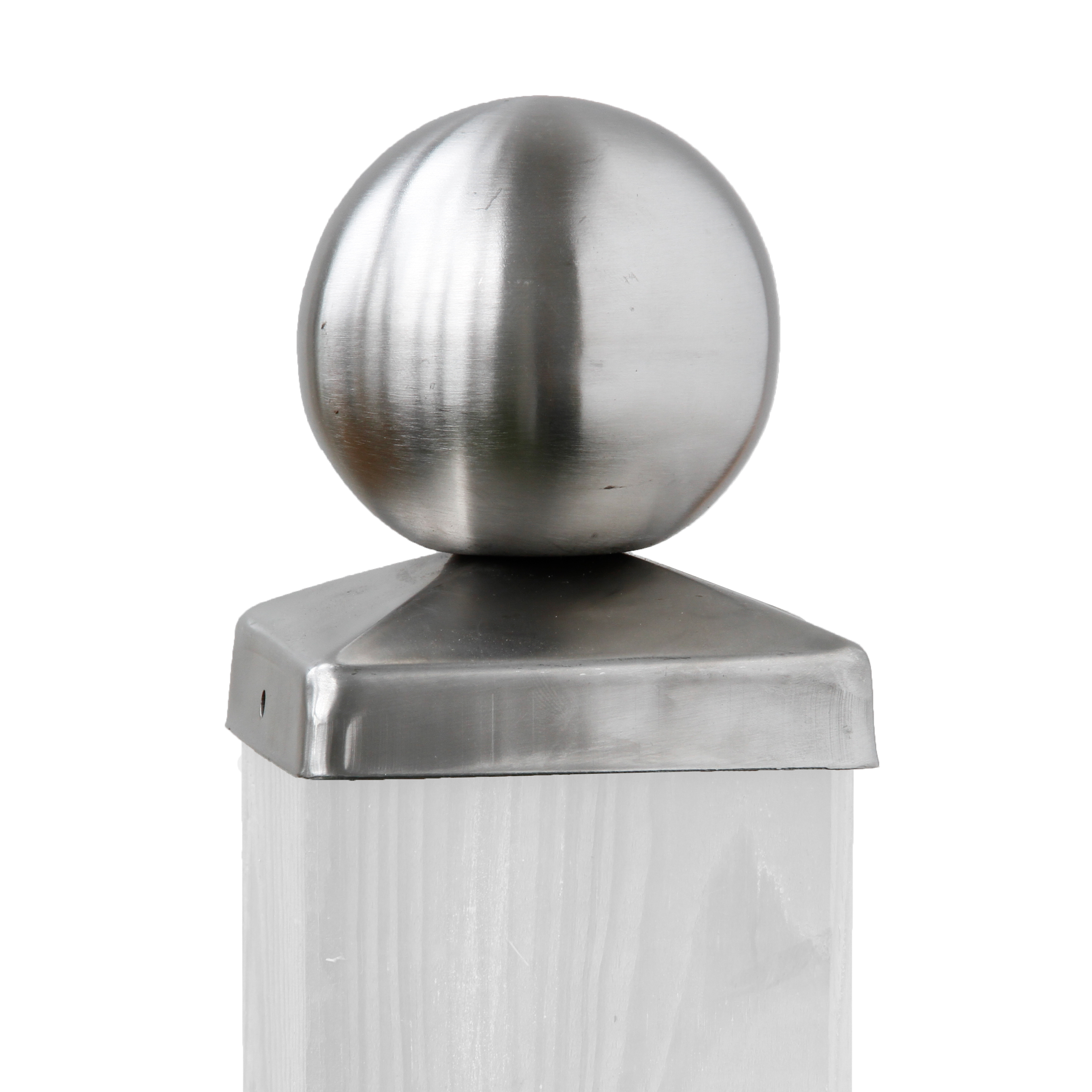 TraumGarten Pfostenkappe Edelstahl-90-Kugel