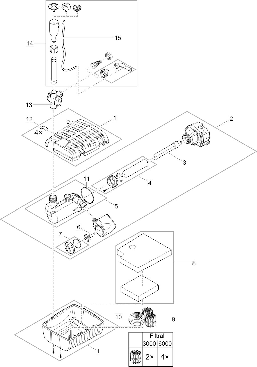 Explosionszeichnung Ersatzteile