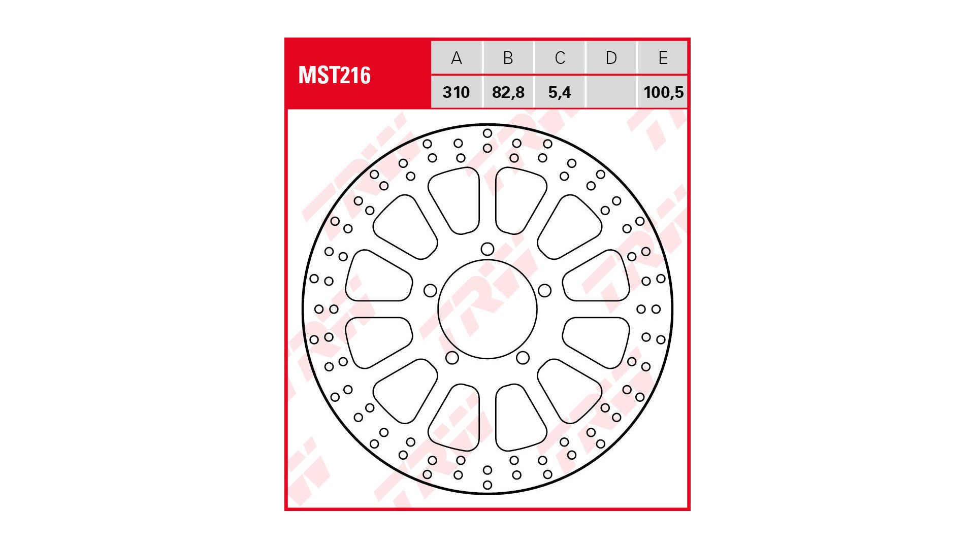 TRW Bremsscheibe MST216 mit Zulassung