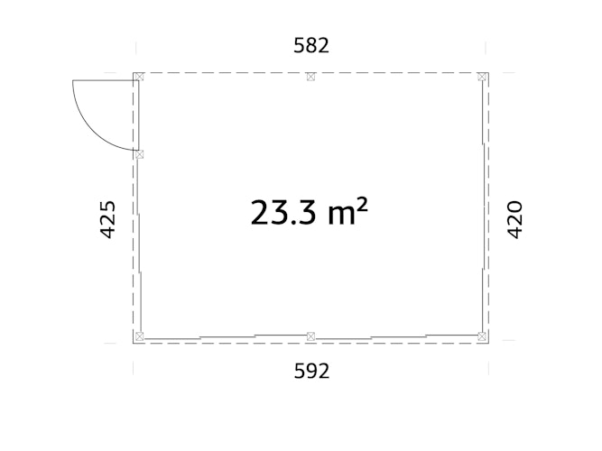 Palmako Glashaus Lumi 23,3 m² - (Wintergartenanbau) Slide