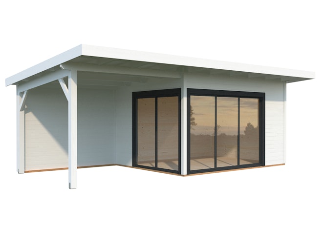 Palmako Gartenhaus Andrea 11,2 +7,9 m² mit Schiebetür - 44 mm