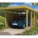 Vorschaubild Skan Holz Carport Friesland 314x555 cm inkl. Rück- und Seitenwände Sparset 1
