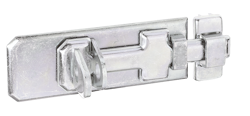 Alberts® Sicherheits-Schlossriegel, mit flachem Griff und Schlaufe, galvanisch verzinkt dickschichtpassiviert ,Platte LxB140x55mm 123086