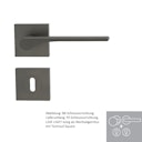 Vorschaubild Griffwerk Wechselgarnitur LEAF LIGHT SIEGER DESIGN eckig - Samtgrau, Kaschmirgrau, Graphitschwarz