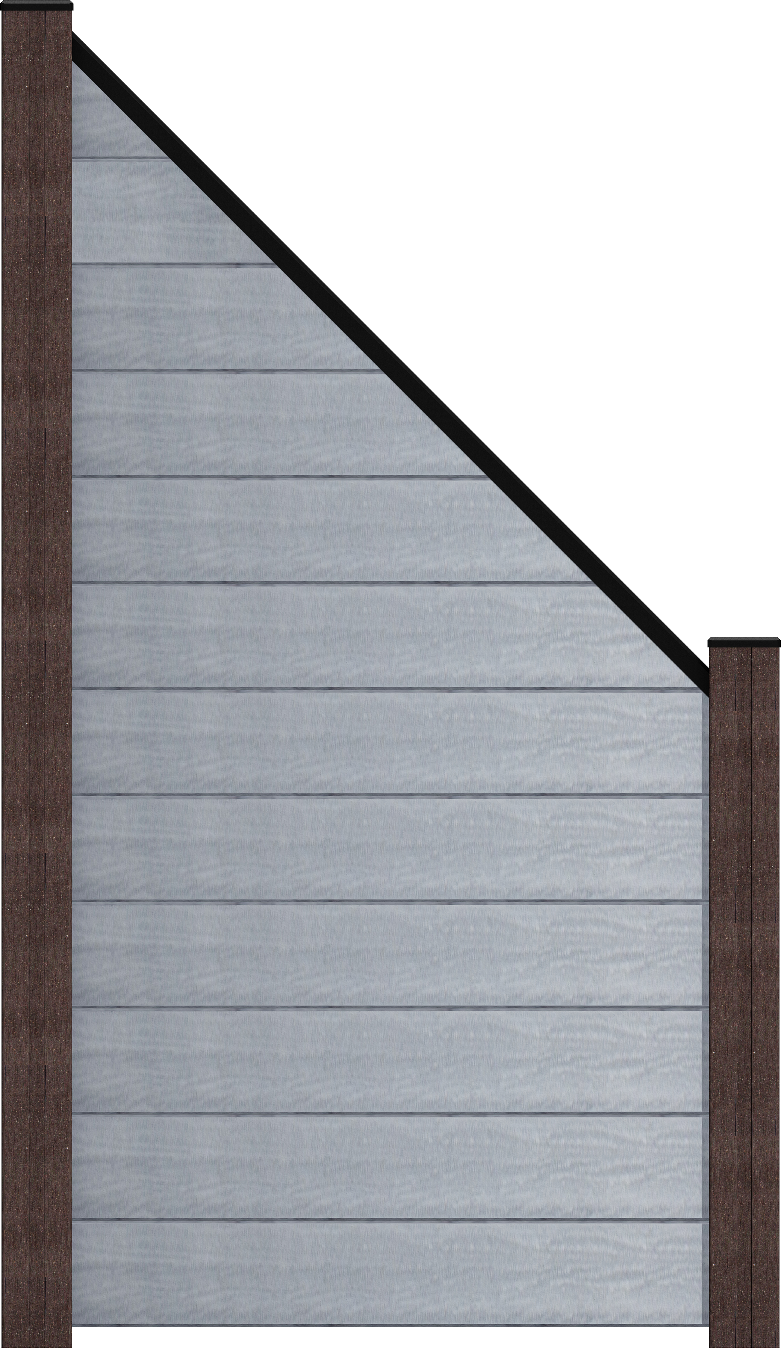 GroJa Solid Stecksystem Bausatz Abgeschrägt Schwarz co-extrudiert