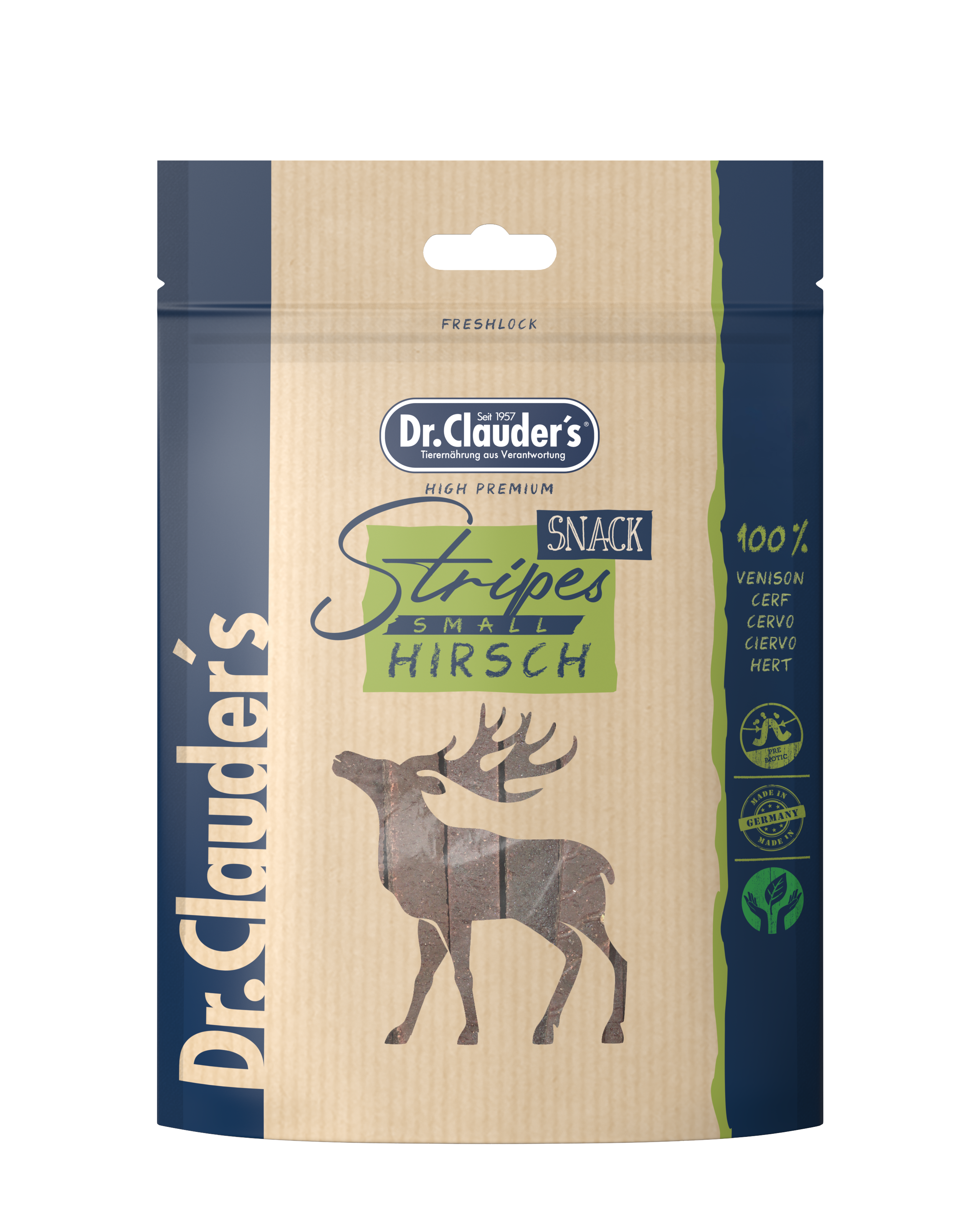 Dr.Clauder's Stripes Snack Hirsch