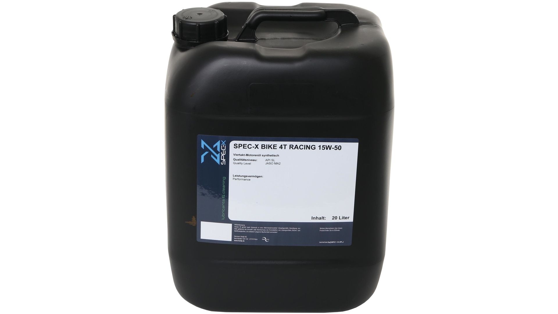 Spec X Motoröl Bike 4T Racing 20 Liter 15W-50 Synthetisch