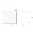 Vorschaubild Karibu Woodfeeling Gartenhaus Northeim 4 inkl. 300 cm Schleppdach und Rückwand