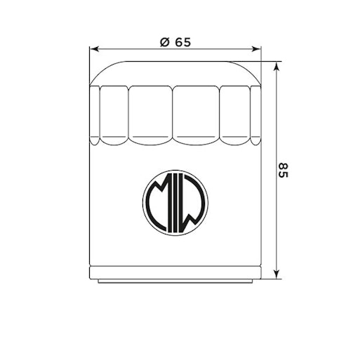 MIW Ölfilter PO22001 Filterpatrone 65 mm (OEM-Qualität)