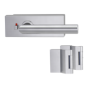 Vorschaubild Griffwerk PURISTO S -Edelstahl matt Ganzglastürbeschlagset -3-teiliger Bandsatz -mit Griff LUCIA PROF, EM -smart2lock