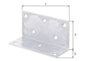 Alberts® Breitwinkel, sendzimirverzinkt, TxHxB 60x40x115 mm 332556