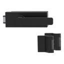 Vorschaubild Griffwerk PURISTO S -Graphitschwarz Ganzglastürbeschlagset -3-teiliger Bandsatz -mit Griff DESM MINIMAL MODERN -GSC -UV