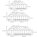 Halls Gewächshaus Qube + 6,6 m² / 9,9 m² / 13 m²