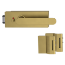 Vorschaubild Griffwerk Glastürbeschlag PURISTO S mit Griff AVUS smart2lock Flüster 3-tlg. Bänder VAYA 291 AVUS Gold matt