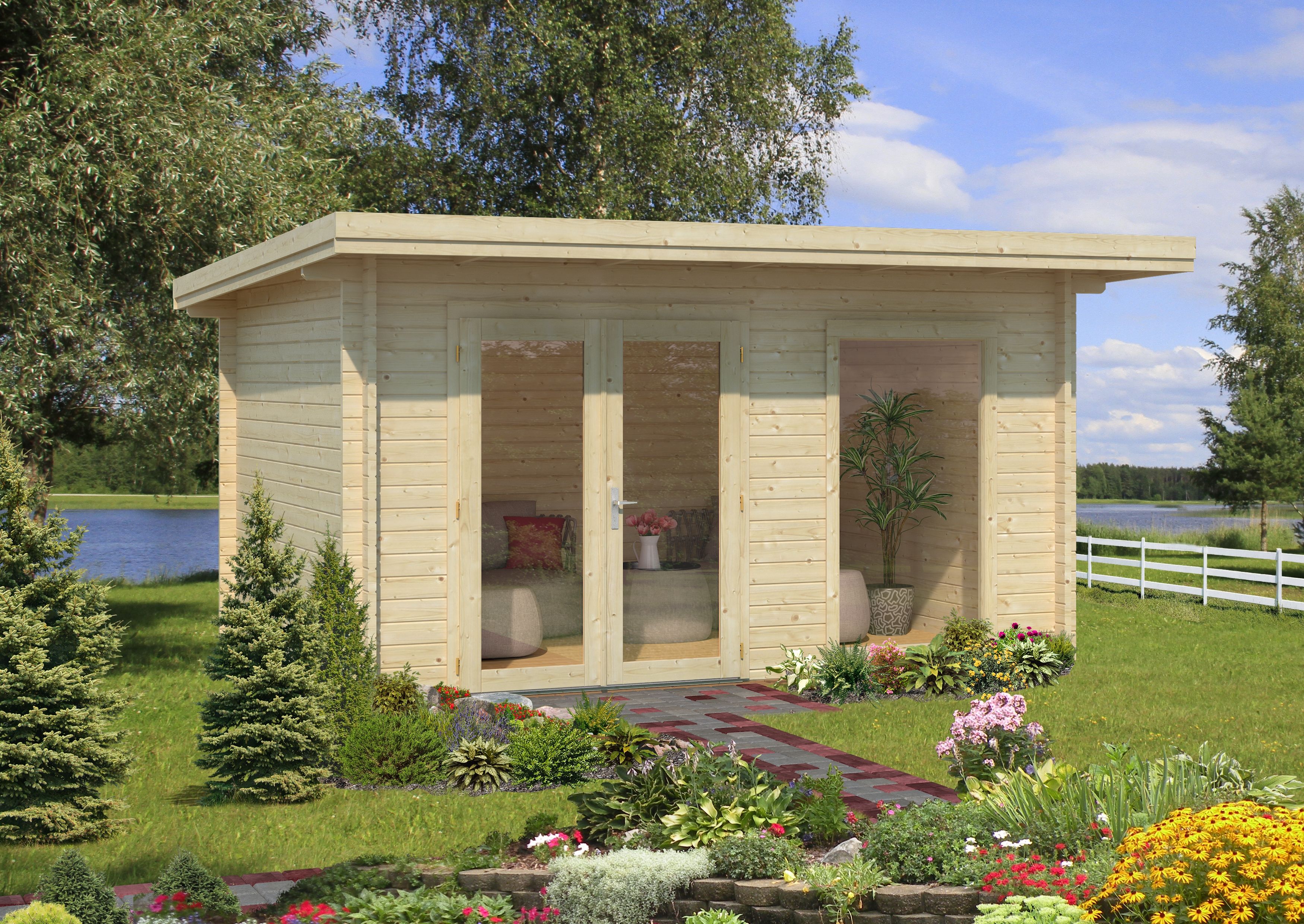 Palmako Gartenhaus Heidi 11,7 m² - 44 mm
