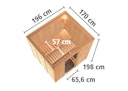 Vorschaubild Karibu Sauna Sodin mit Fronteinstieg 68 mm inkl. gratis Sauna-Zubehörset im Wert von 234,94 €