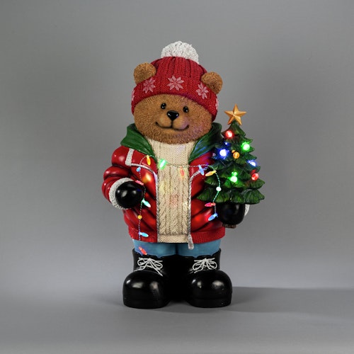 Konstsmide Weihnachtsbeleuchtung LED Teddybär groß batteriebetrieben,