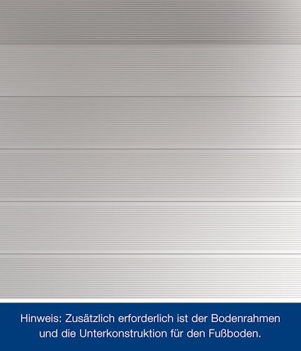 Hörmann Alu-Fußbodenprofil für Gerätehaus Juno (Pult,- Flach,- und Satteldach)