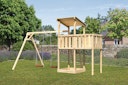 Vorschaubild Akubi Kinderspielturm Anna mit Pultdach inkl. Doppelschaukel und Anbauplattform