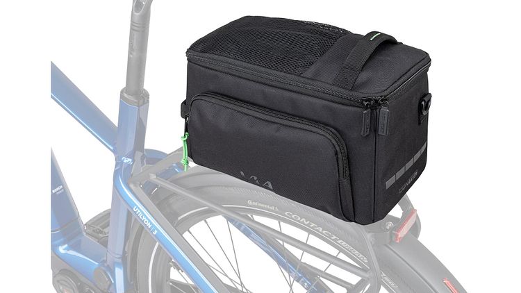 CONTEC Gepäckträgertasche Via Commuter schwarz inkl. vormontiertem Racktime Snap-it Ada