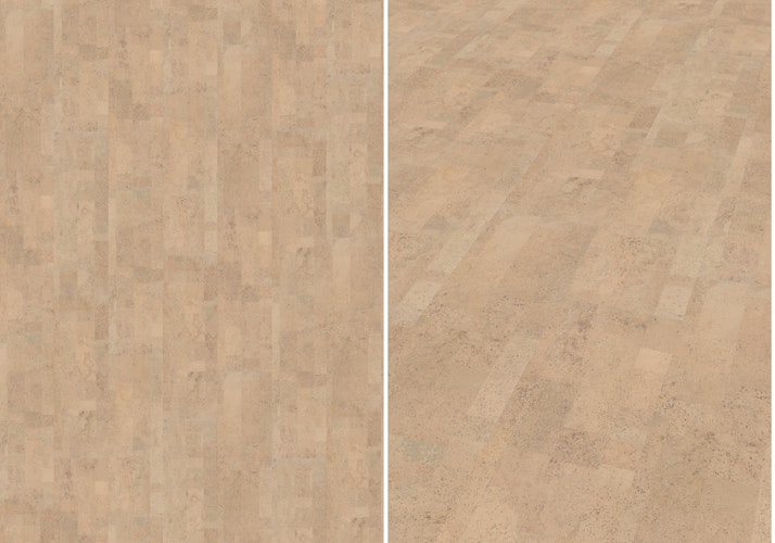 KWG Morena Atlantico creme edelf.NaturalShield Kork-Fertigparkett uniclic 90x30 cm