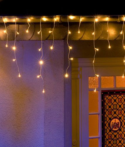 Konstsmide Weihnachtsbeleuchtung  LED Eisregen-Lichtervorhang 24V Außentrafo