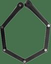 Vorschaubild Axa Fold Faltschloss 100 cm schwarz 2,5" Mod. 25