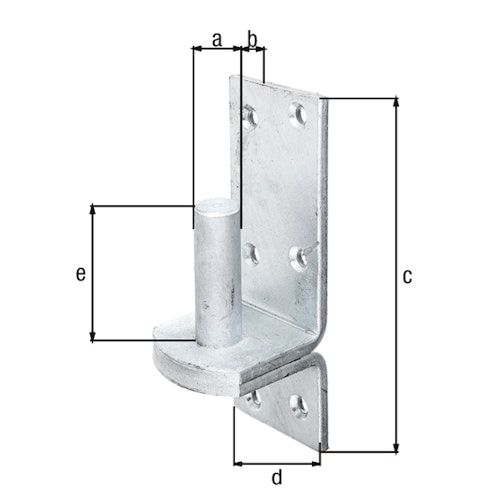 Alberts® Kloben ⌀20 mm auf Platte 167x60 mm