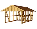 Vorschaubild Skan Holz Schwarzwald - Satteldach Einzelcarport Breite 424 cm