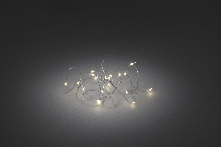 Konstsmide Weihnachtsbeleuchtung  Micro LED Lichterkette20 warmweiße Dioden  GL240
