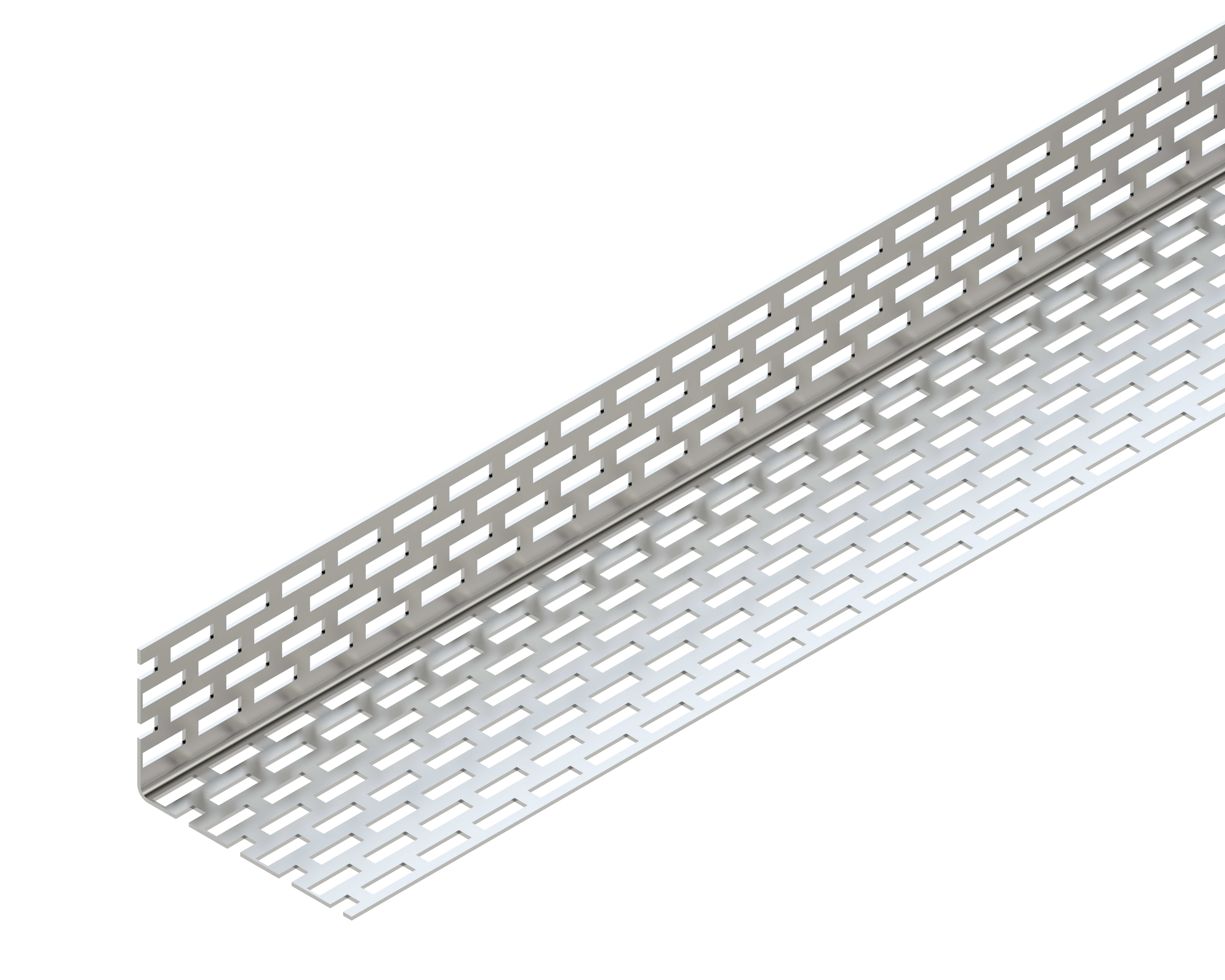 OSMO Fassade ZUB Alu Lüftungswinkel  0,8 mm beidseitig Lochung 92/185 cm²/lfm VE 1 Stk.