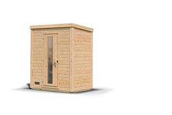 Karibu Gartensauna Saunahaus Hytti 0 naturbelassen Isolierte Saunatür Ohne Ofen