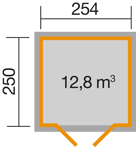 Weka Gartenhaus 321 ohne Anbau - 19 mm