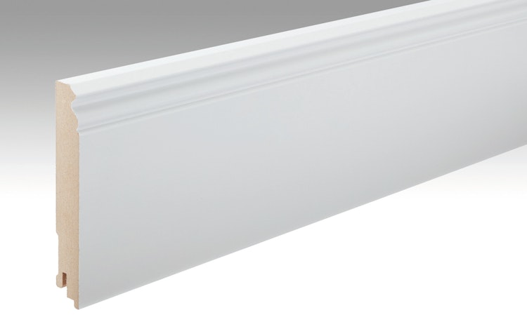 MeisterWerke Fussleiste Hamburger Profil 18/120 mm  Weiß streichfähig DF 2222 - 2380 mm