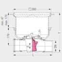 Vorschaubild KESSEL - Rückstaueinfachverschluss für Einbau in die Bodenplatte - schwarze Abdeckung